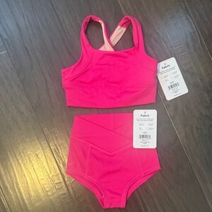 Hot Pink Two-Piece Jo+jax dance convention set